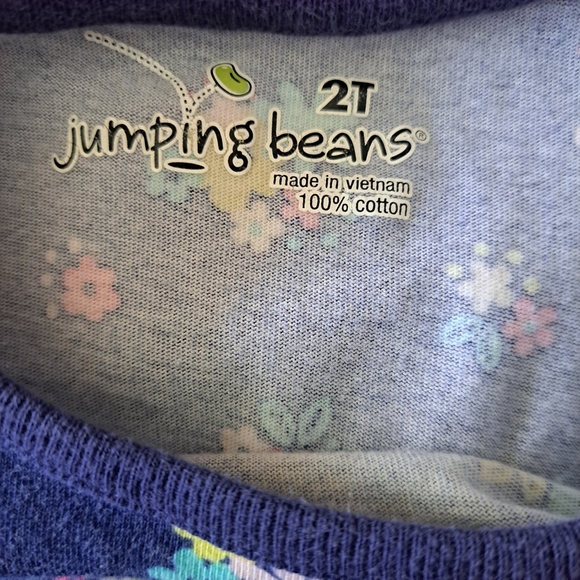 Jumping Beans Toddler Girl Outfit Floral Long Sleeve Top & Pink Pants - Picture 4 of 4